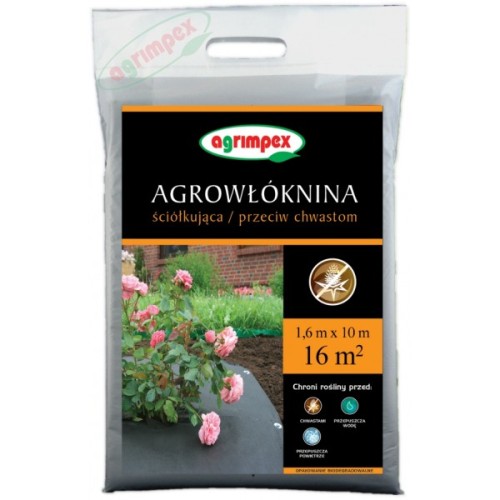 Agrowłóknina do ściółkowania P50 czarna 1,6x5m