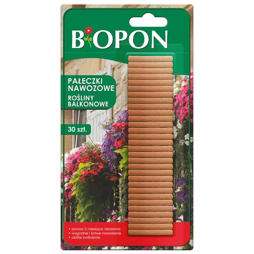 PAŁECZKI NAWOZOWE DO ROŚLIN BALKONOWYCH Biopon 30szt