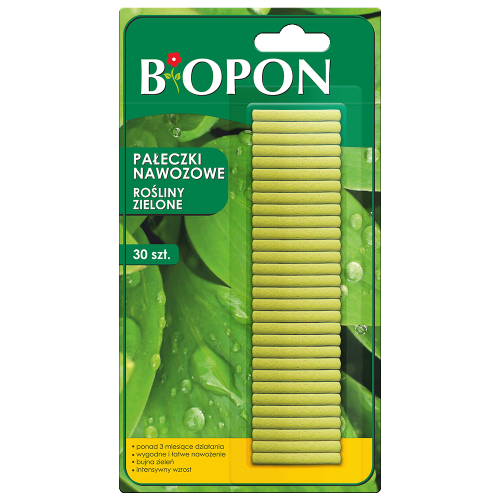 PAŁECZKI NAWOZOWE DO ROŚLIN ZIELONYCH Biopon 30szt
